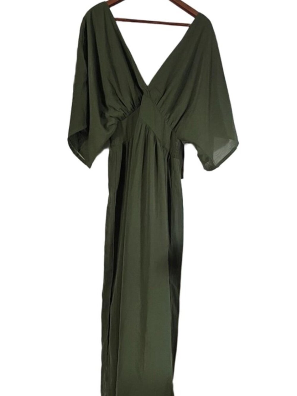 Amazon XL 16-18 Olive Maxi Dress